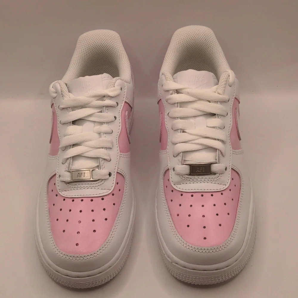 New Nike Air Force 1 Women's Custom Sneakers Pink/White Sz 5 - Picture 3 of 14